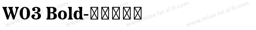 W03 Bold字体转换